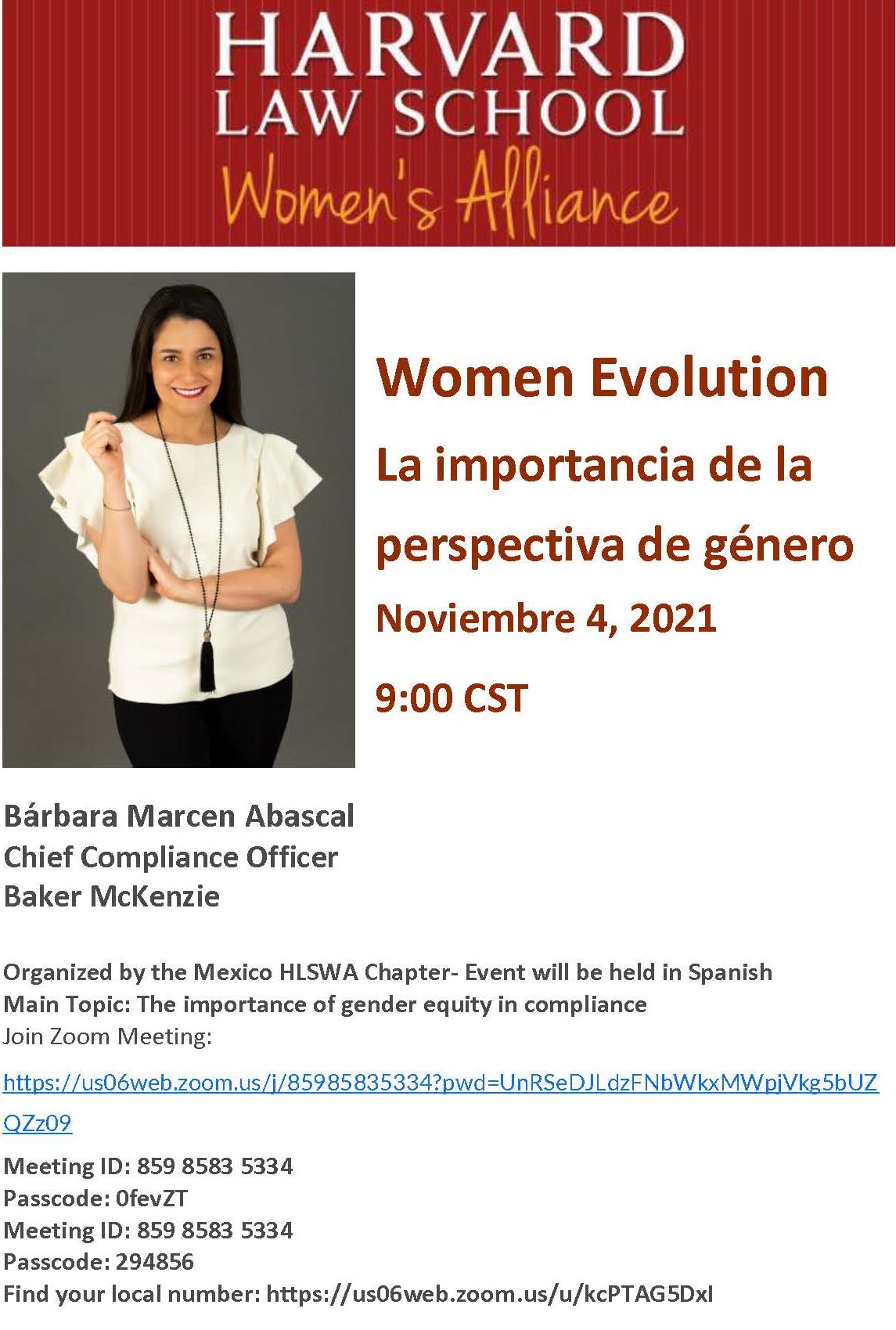 Women Evolution flyer